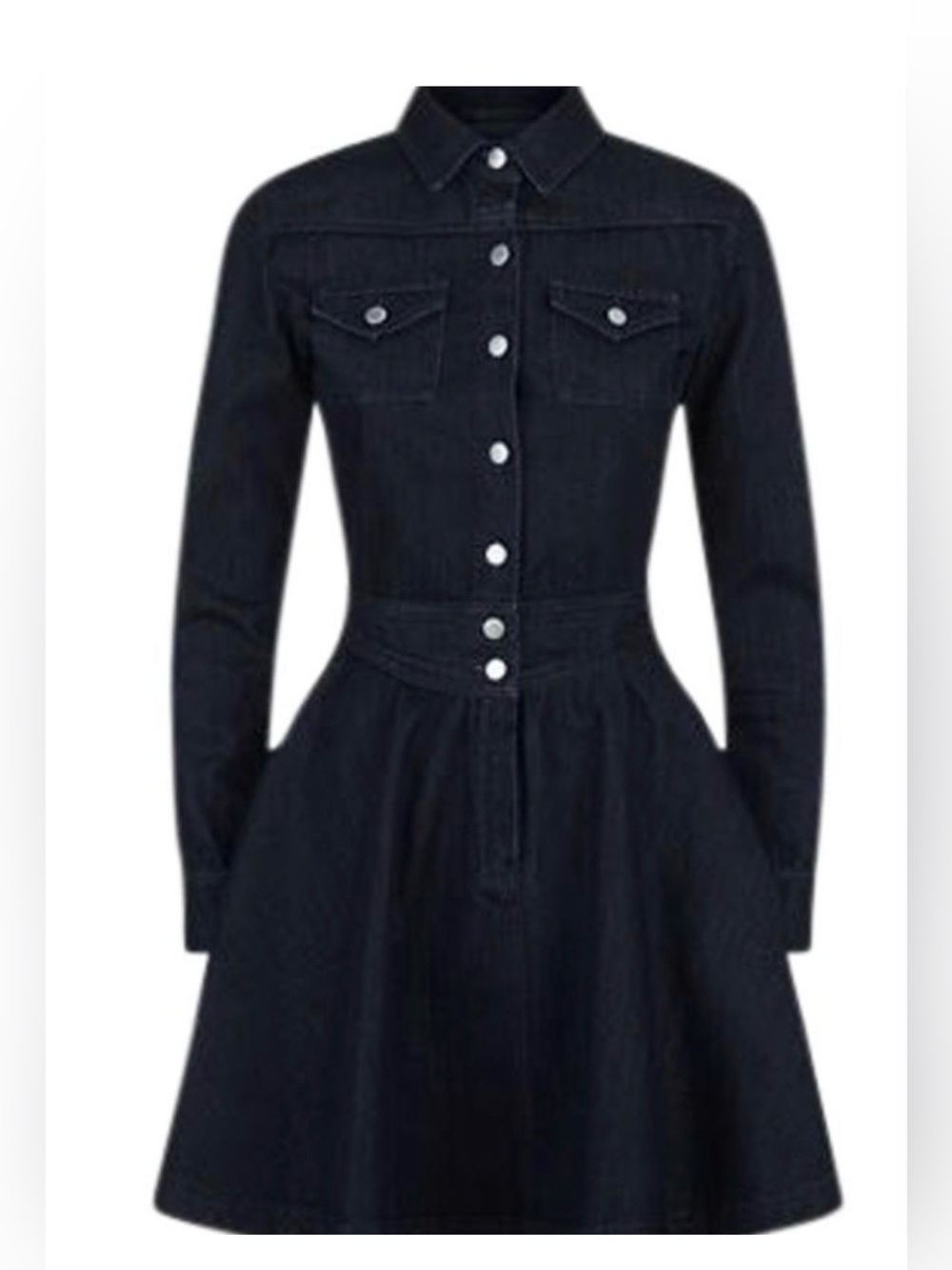 Maje NWT Black Denim Shirt Dress